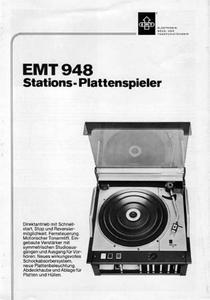 EMT 948 – Stations-Plattenspieler (Prospekt / DE)