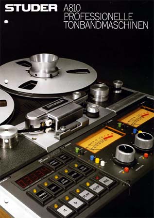 STUDER A810 – Tape Recorder for PILOT and SMPTE/EBU TIME CODE formats (EN)