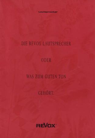 Die ReVox Lautsprecher