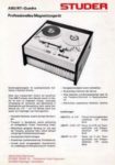 STUDER A80 RT Quadra - Verkaufsprospekt