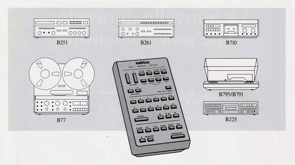 ReVox B201 - Fernsteuermöglichkeiten