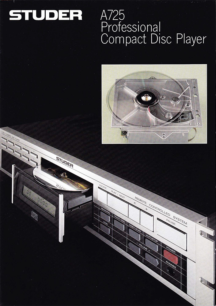 STUDER A725 – Professional Compact Disc Player (EN)