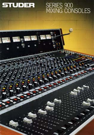 STUDER 900 Series Mixing Consoles – Verkaufsprospekt