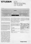 STUDER A725 Product Preview