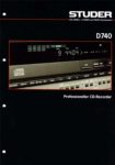 STUDER D740 - Professioneller CD-Recorder