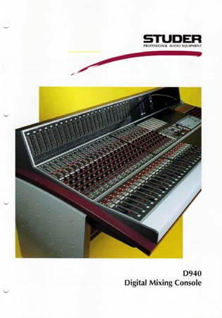 STUDER D940 – Digital Mixing Console