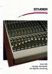 STUDER D980 - Analoge Mischpulte mit digitaler Steuerung